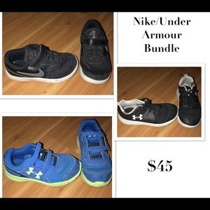 Nike & Under Armour Boys Tennis Shoes